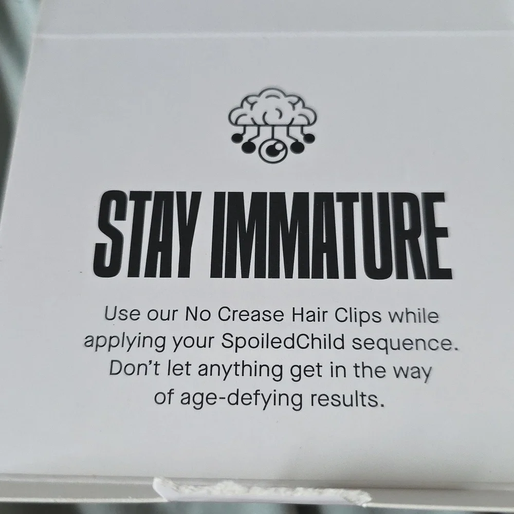 Spoiled Child White and Gold Hair Clips NIP